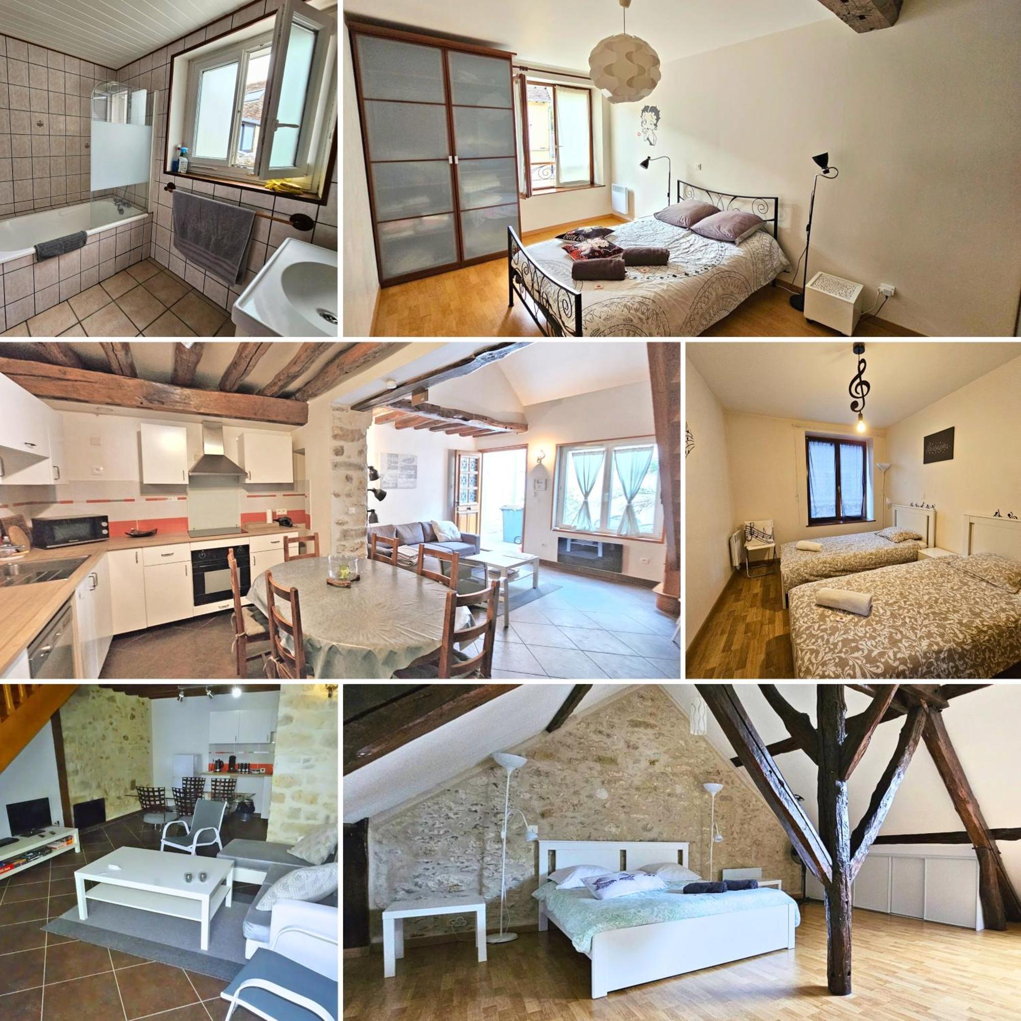 Triplex Sisley - Maison Atypique Avec Cour Exterieure 모레쉬르루앙 외부 사진